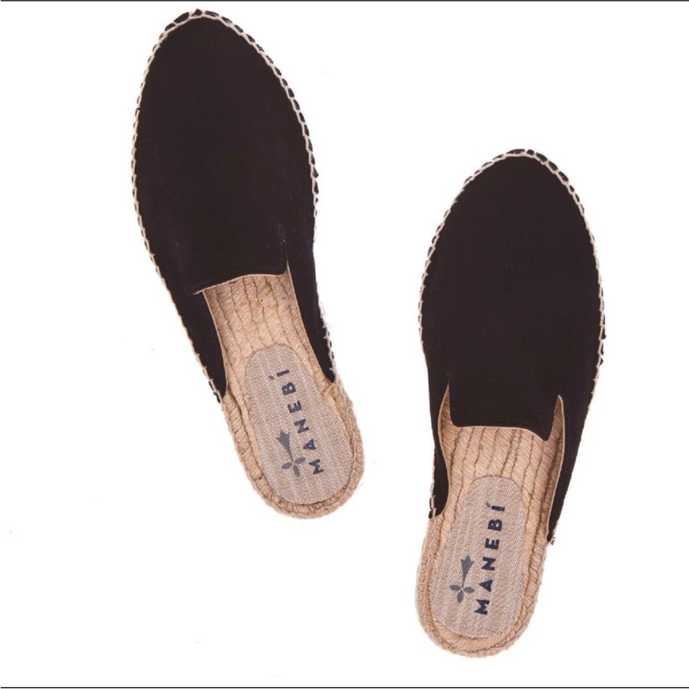 Manebi Black Hamptoms Espadrille Mule
